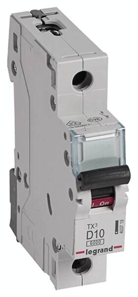 Legrand Legrand 403719 TX3 LS-Schalter D 10A 1-polig 6kA 230/400VAC 1TE
