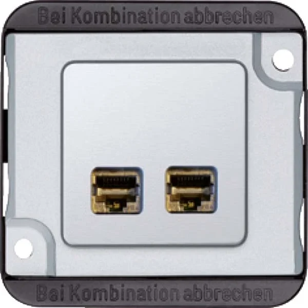 Merten Merten Anschlussmodul-RJ45 2-fach Panzer Actassi MEG4576-7022
