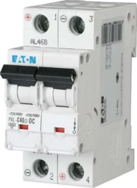 Eaton (Installation) Leitungsschutzschalter 40A,2-polig, Steckklemme C, DC PXL-C40/2-DC