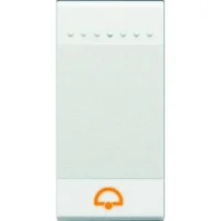BTicino N4915DN LivingLight Symbolwippe 1M GLOCKE Weiß