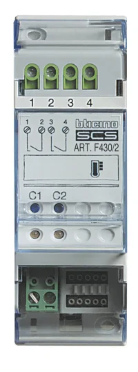 Bild vom Produkt: BTicino F430/2 Heizungsaktor 2-fach f.2Stellantrieben EIN/AUS Pumpen