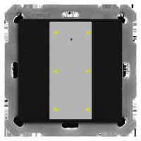 MDT Tastsensor Bussystem KNX-RF (Funk) RF-TA55A606.01 Unterputz schwarz matt 6-fach 6pkt LED