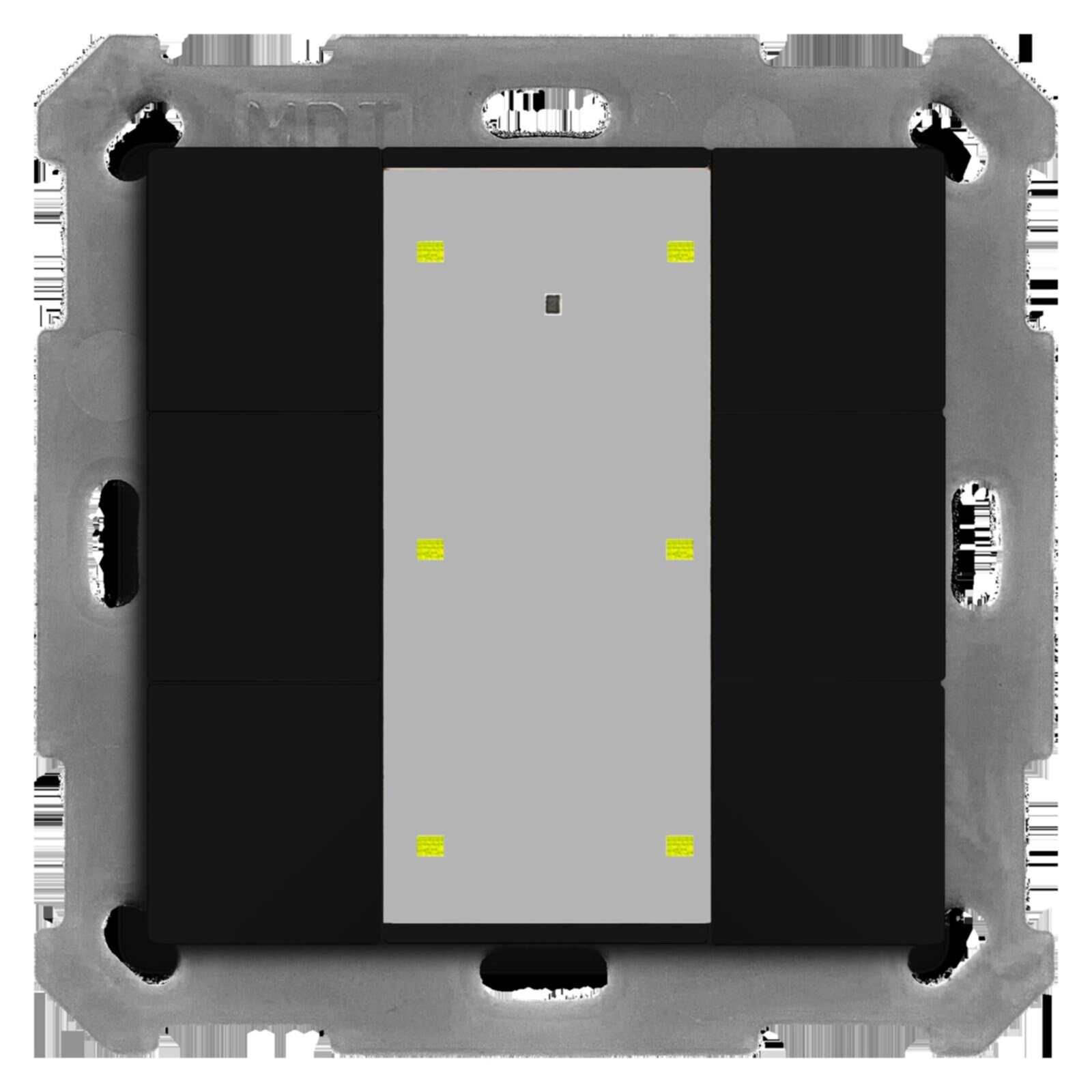 MDT MDT Tastsensor Bussystem KNX-RF (Funk) RF-TA55A606.01 Unterputz schwarz matt 6-fach 6pkt LED
