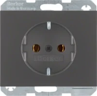 Berker SCHUKO-Steckdose anthrazit matt, lackiert 41157006