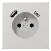 Jung LS1520F-15CALG Steckdose Frz/Belg m USB Typ AC