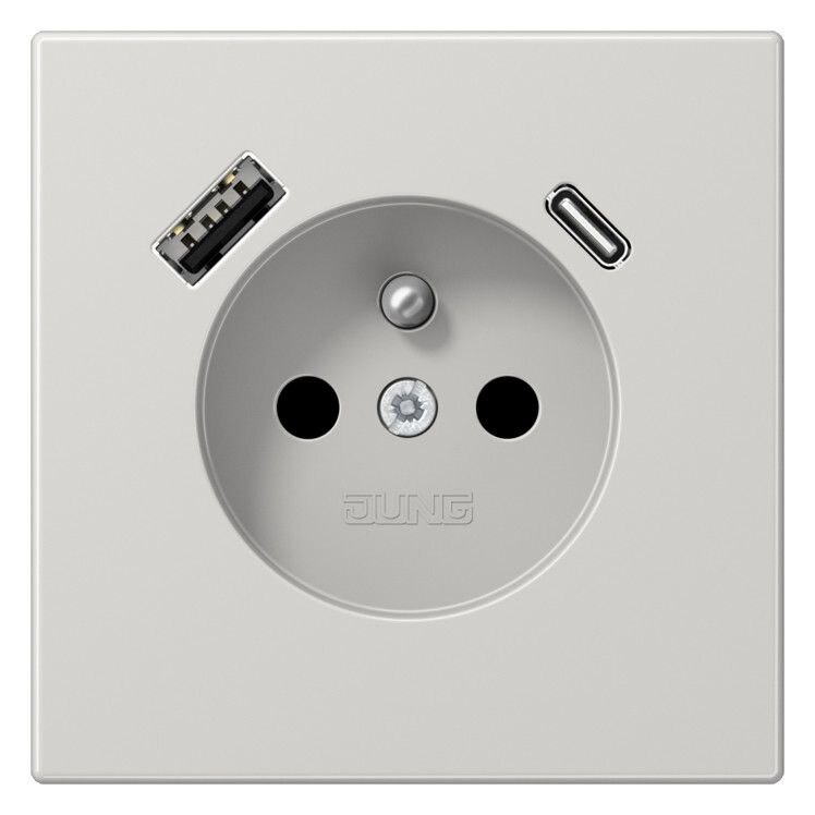 Jung Jung LS1520F-15CALG Steckdose Frz/Belg m USB Typ AC