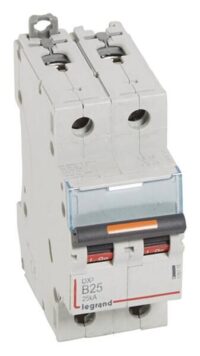 Legrand 409718 DX3 LS-Schalter B 25A 2-polig 25kA 400VAC 2TE