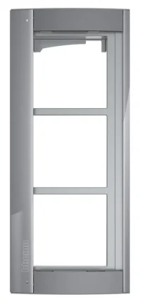 BTicino 350233 Abdeckrahmen 3M mit Träger für Türstation SFERA Aluminium Allstreet