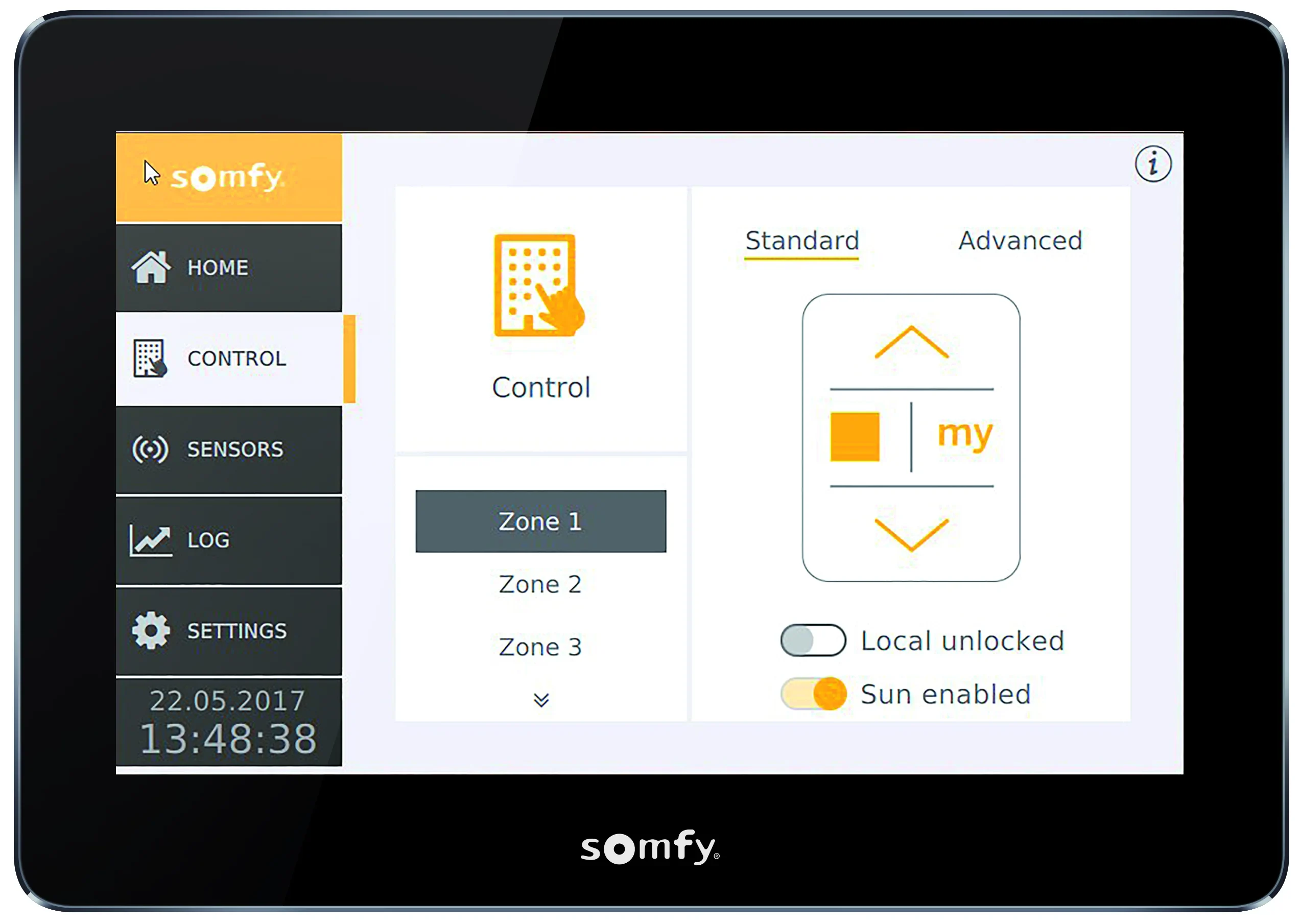 Somfy Somfy Sonnenschutzsteuerung TouchDispl IB+ 8Zone 1822436