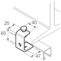 Van Geel SC851S Holmklemmstück 42x41 V4A Edelstahl