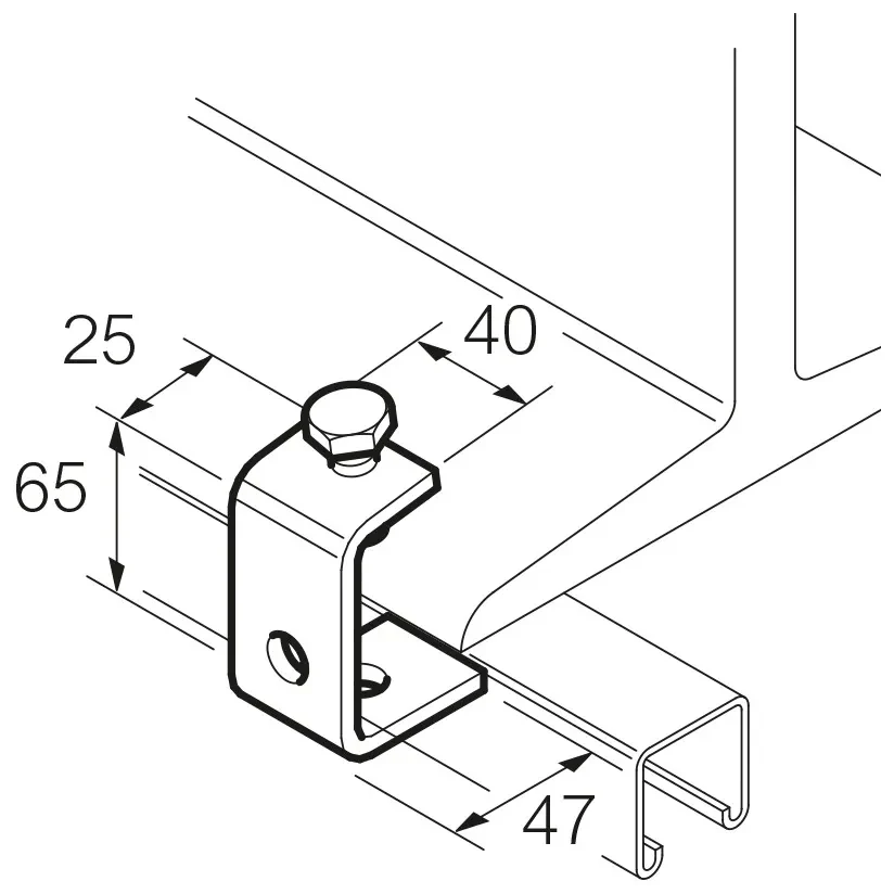 Legrand Van Geel SC851S Holmklemmstück 42x41 V4A Edelstahl