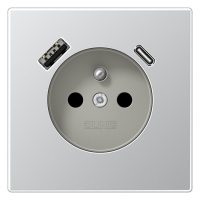 Jung AL1520F-15CA Steckdose Frz/Belg m.USB Typ AC