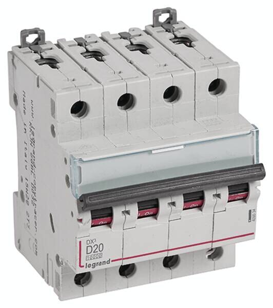 Legrand Legrand 409534 DX3 LS-Schalter D 20A 4-polig 10kA 400VAC 4TE