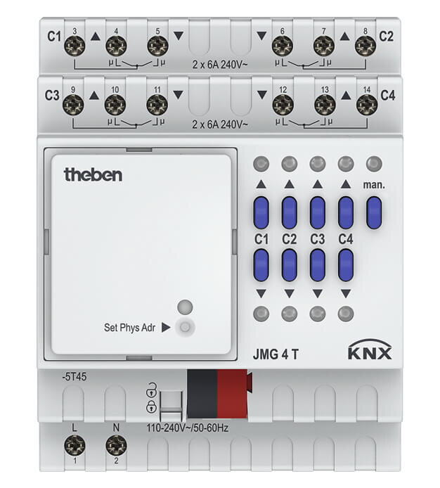 Theben Theben Jalousieaktor MIX2,Grundmodul JMG 4 T KNX