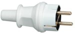 Kopp 173002007 PVC Schutzkontaktstecker IP44 bis 3x1,5qmm 16A 250V arktis-weiß