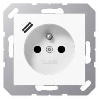 Jung A1520F-18CWW Steckdose Frz/Belg m.USB Typ C