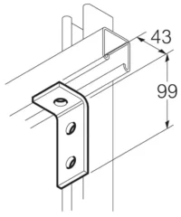 Van Geel SB502S Winkelverbinder 3-Loch 99x40 V4A Edelstahl
