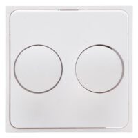 Kopp 492832183 ATHENIS-Abdeckung für Doppeldimmer Farbe:arktisweiß matt