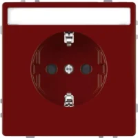 Merten SCHUKO-Steckdose rubinrt mit Schriftfeld MEG2302-6006