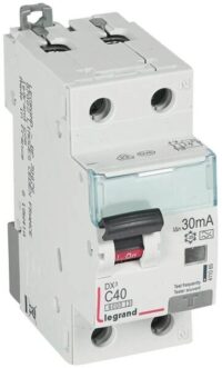 Legrand 411065 DX3 Fi/LS-Schalter C 40A 1P+N 6kA 30mA Typ A 230VAC 2TE