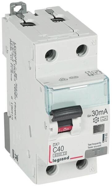 Legrand Legrand 411065 DX3 Fi/LS-Schalter C 40A 1P+N 6kA 30mA Typ A 230VAC 2TE