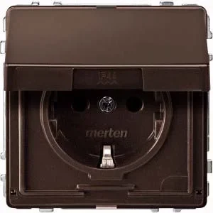 Merten Merten SCHUKO-Steckdose dbras Klappdeckel MEG2310-7215