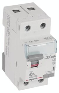 Legrand 411576 TX3 Fi-Schalter 63A 2-polig 300mA Typ A 230VAC 2TE