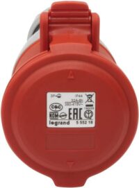 Legrand 555218 CEE-Kupplung P17 Tempra Pro 4-polig 32A 415VAC rot IP44