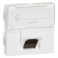 Legrand 076507 Datendose 2xRJ45 Kategorie6 STP mit Anschlusswinkel 45° ultraweiß