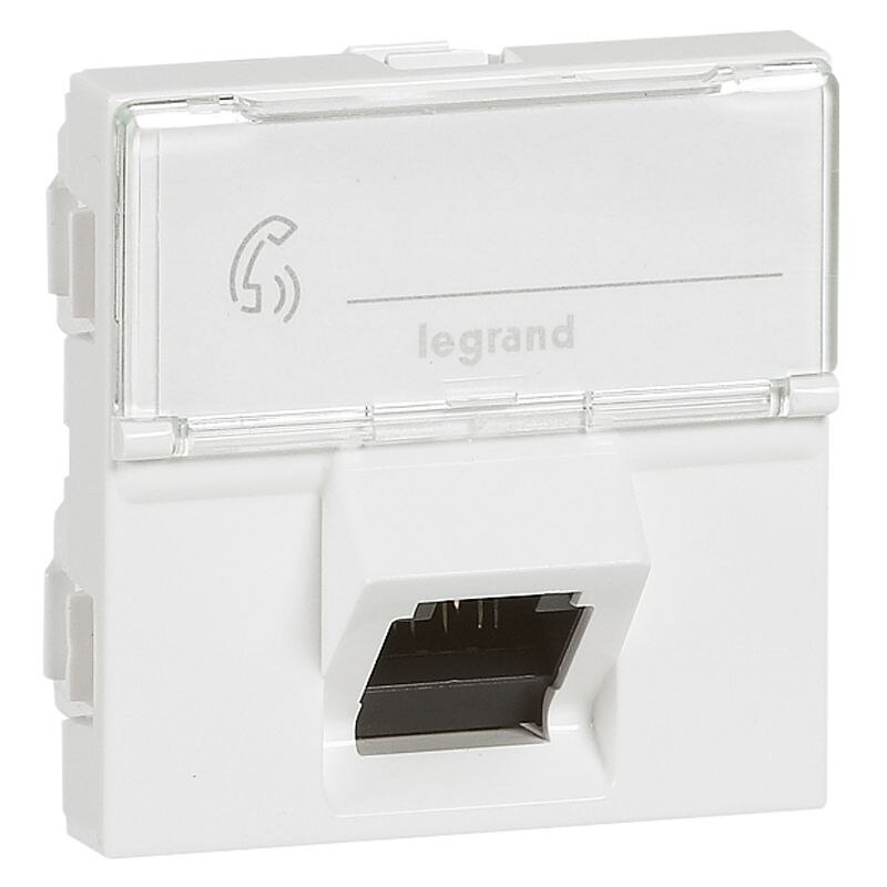 Legrand Legrand 076507 Datendose 2xRJ45 Kategorie6 STP mit Anschlusswinkel 45° ultraweiß