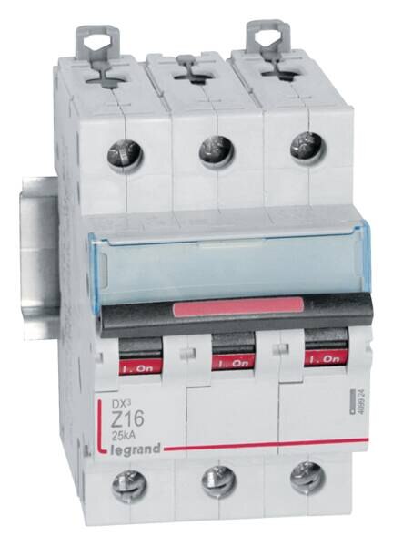 Legrand Legrand 409924 DX3 LS-Schalter Z 16A 3-polig 25kA 400VAC 3TE