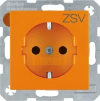 Berker SCHUKO-Steckdose orange glänzend 47238907