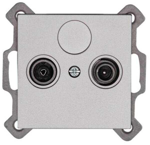 Kopp Kopp 941247083 Antennensteckdose 2-fach TV/RF ATHENIS stahl