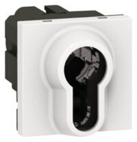 Legrand 077075 DIN-Schlüsselschalter Jalousie 2-modulig Mosaic ultaweiß