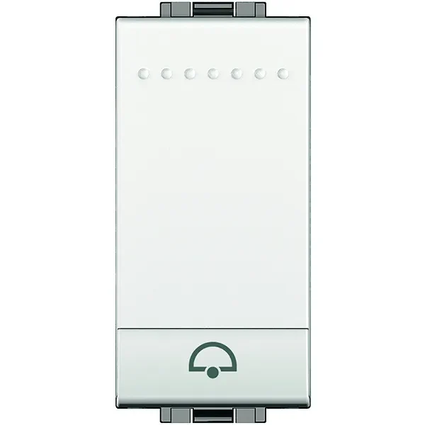 Legrand BTicino N4042N LivingLight Schließer- taster Axial 1M mit Wippe Glocke SL Weiß