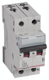 Legrand 403463 TX3 LS-Schalter C 40A 1-polig+N 6kA 230VAC 2TE