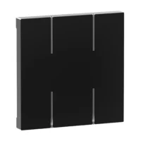 Legrand 765814 Seano 2-modulige Tastenabdeckung MyHome ohne Symbol Farbe schwarz