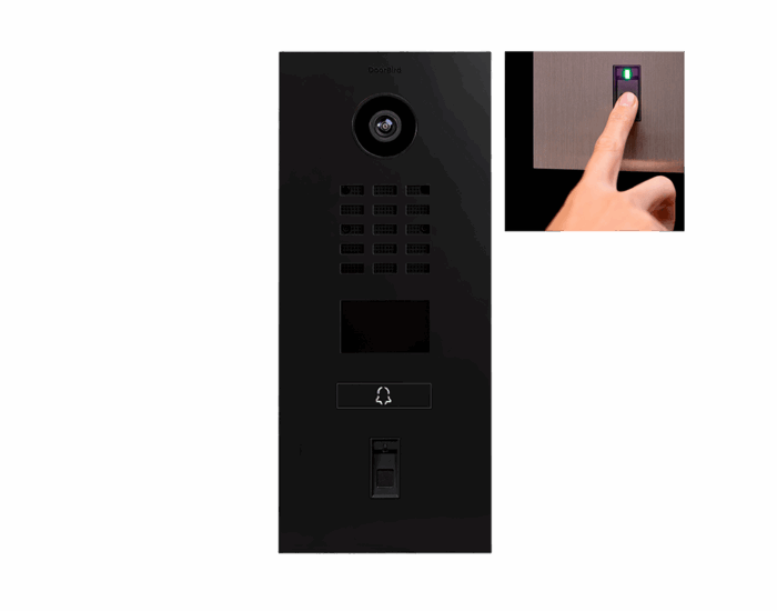 DoorBird IP Video Türstation D2101FV Fingerprint 50 mit einer Ruftaste, RAL 9011 – Bild 1