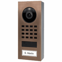 DoorBird D1101V Aufputz IP Video Türsprechanlage – Bronze-Optik (PVD)