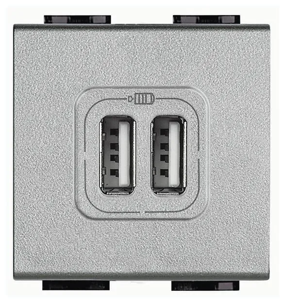 Legrand BTicino NT4287C2 LivingLight USB-Lade- station für Typ A+C in 2M 1500mA Tech