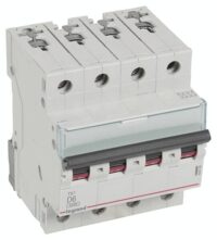 Legrand 403768 TX3 LS-Schalter D 6A 4-polig 6kA 400VAC 4TE