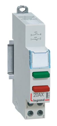 Bild vom Produkt: Legrand 412916 CX3 Taster 20A 1S grün 1Ö rot AC-12 1TE