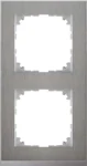 Merten Decor-Rahmen 2-fach Edelstahl/aluminium MEG4020-3646