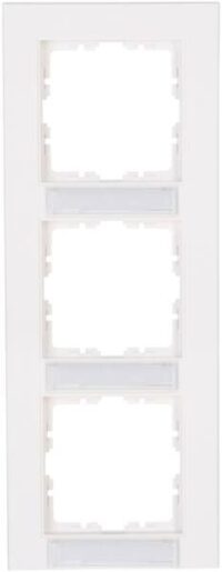 Kopp 402729039 Abdeckrahmen HK07 3-fach senkrecht Inst Schriftfeld reinweiß
