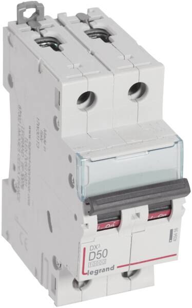 Legrand Legrand 409456 DX3 LS-Schalter D 50A 2-polig 10kA 400VAC 2TE