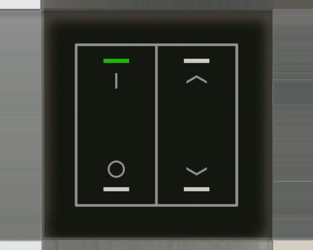 MDT MDT Tastsensor KNX Unterputz schwarz glänzend 2-fach 4pkt BE-GTL2TS.D1S