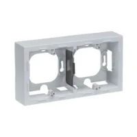 Legrand 765299 SEANO APgehäuse 2-fach in der Farbausführung Aluminium lackiert