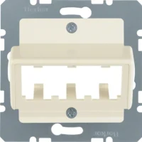 Berker Zentralplatte weiß f.3 MINI-COM Module 142702