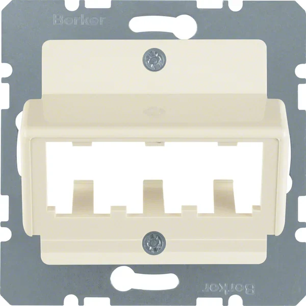 Berker Berker Zentralplatte weiß f.3 MINI-COM Module 142702