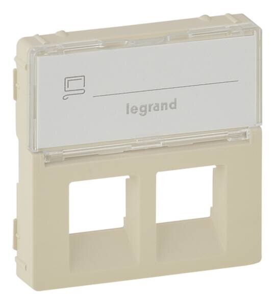 Legrand Legrand 755481 Abdeckung RJ11/RJ45 mit B.-feld 2-fach Valena Life mandelweiß